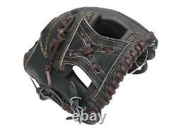 ZETT Pro Model 11.25 inch Black Baseball Infielder Glove