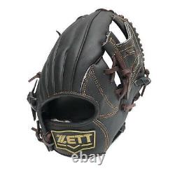 ZETT Pro Model 11.25 inch Black Baseball Infielder Glove