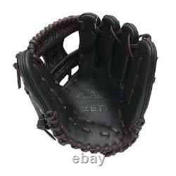 ZETT Pro Model 11.25 inch Black Baseball Infielder Glove