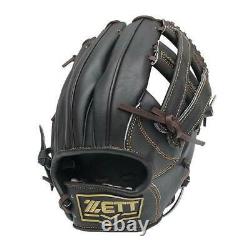 ZETT Pro Model 11.5 inch Black Baseball Softball Infielder Glove