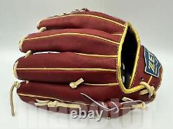 ZETT Pro Model 11.75 Infield Baseball Glove Crimson Gold H-Web RHT NPB Japan