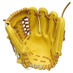 ZETT Pro Model 11.75 inch Yellow Baseball Infielder Glove