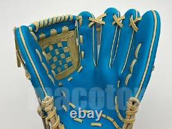 ZETT Pro Model 12 Infield Baseball Glove Macaron Blue Cream RHT NPB KENDA