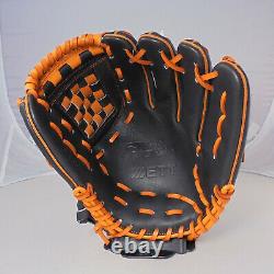 ZETT Pro Model 5004 BlackOrange 12 Right-HandedThrower Infielder Baseball Glove