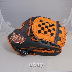 ZETT Pro Model 5004 BlackOrange 12 Right-HandedThrower Infielder Baseball Glove