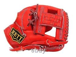 ZETT Pro Model Elite 11.75 inch Japan Red Baseball Softball Infielder Glove