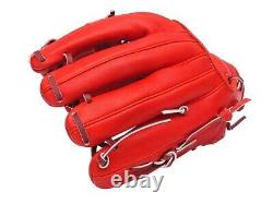 ZETT Pro Model Elite 11.75 inch Japan Red Baseball Softball Infielder Glove