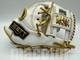 Zett Special Pro Order 11.5 Infield Baseball Glove White Gold Rht Limited