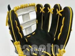 ZETT Special Pro Order 11.75 Infield Baseball Glove Black Yellow Cross RHT