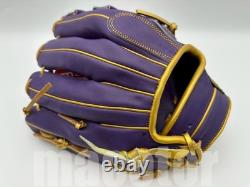 ZETT Special Pro Order 11.75 Infield Baseball Glove Purple Gold RHT Cross 3B