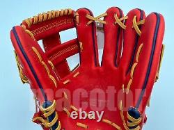 ZETT Special Pro Order 11.75 Infield Baseball Glove Red Navy Cross RHT TOP NPB