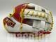 Zett Special Pro Order 11.75 Infield Baseball Glove Red Yellow White Rht Cross