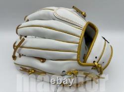 ZETT Special Pro Order 11.75 Infield Baseball Glove White Gold RHT Cross 3B