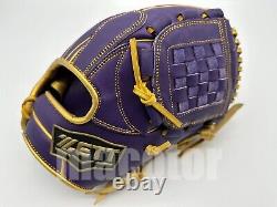 ZETT Special Pro Order 12 Infield Baseball Glove Purple Gold RHT GENDA Model