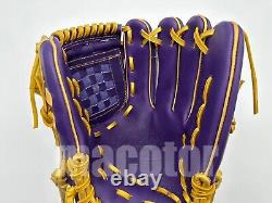 ZETT Special Pro Order 12 Infield Baseball Glove Purple Gold RHT GENDA Model