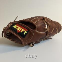 Zett BIG-2303 RHT Baseball Glove Pro Model One Piece Web Infield Made In Japan