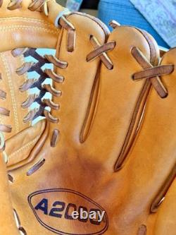 1995 Wilson A2000 Pro-1796 Taille 11.75 Cuir Rouge Tan Classique pour Lanceur/Infield