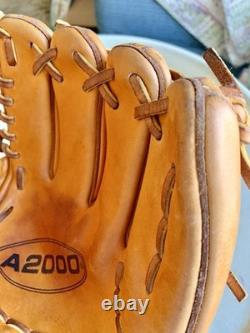1995 Wilson A2000 Pro-1796 Taille 11.75 Cuir Rouge Tan Classique pour Lanceur/Infield