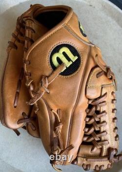 1995 Wilson A2000 Pro-1796 Taille 11.75 Cuir Rouge Tan Classique pour Lanceur/Infield