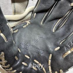Akadema AEG3 Série professionnelle Gant de baseball d'intérieur en cuir noir 11,5 po RHT