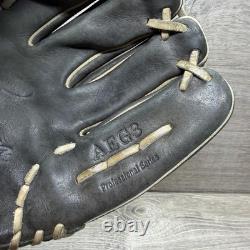 Akadema AEG3 Série professionnelle Gant de baseball d'intérieur en cuir noir 11,5 po RHT