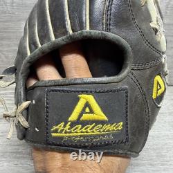 Akadema AEG3 Série professionnelle Gant de baseball d'intérieur en cuir noir 11,5 po RHT