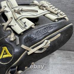 Akadema AEG3 Série professionnelle Gant de baseball d'intérieur en cuir noir 11,5 po RHT