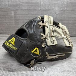 Akadema AEG3 Série professionnelle Gant de baseball d'intérieur en cuir noir 11,5 po RHT