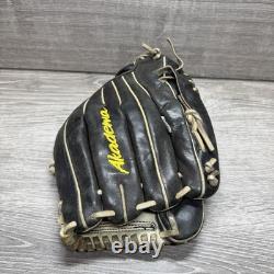 Akadema AEG3 Série professionnelle Gant de baseball d'intérieur en cuir noir 11,5 po RHT