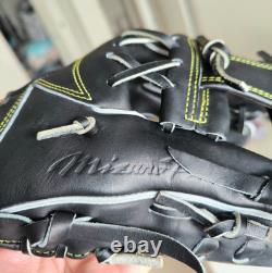 Gant Mizuno Pro 11.5 Infield Droit Noir 1AJGH10503 en cuir Kip premium
