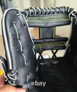 Gant Mizuno Pro 11.5 Infield Droit Noir 1AJGH10503 en cuir Kip premium