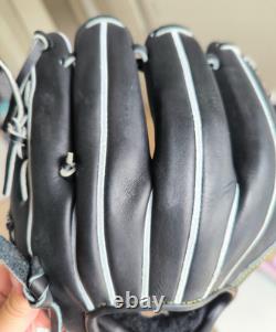 Gant Mizuno Pro 11.5 Infield Droit Noir 1AJGH10503 en cuir Kip premium