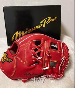 Gant Mizuno Pro 11,5 pouces Infield Droit Rouge 1AJGR97003 Édition Artisanale Japonaise