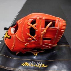 Gant Mizuno Pro Hard Infield Orange Fabriqué au Japon Modèle Sakamoto Giants