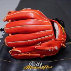 Gant Mizuno Pro Hard Infield Orange Fabriqué au Japon Modèle Sakamoto Giants