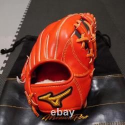 Gant Mizuno Pro Hard Infield Orange Fabriqué au Japon Modèle Sakamoto Giants