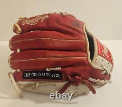 Gant de balle Rawlings Gold Glove EKBA20 Gamer XLE 11.75 GXLE5SW rouge et blanc pour droitier
