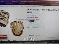 Gant de baseball All-Star Pro-Elite 11,5 FGAS-1150I crème pour lanceur droitier