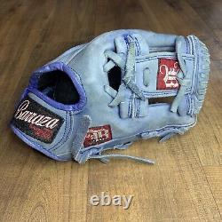Gant de baseball Barraza Pro bleu en cuir ATA, pour droitier, lancer à la main droite, ouverture à 10,5 côtés.