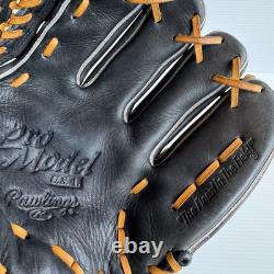 Gant de baseball DDP Rawlings Pro Model USA pour joueur de champ intérieur, main droite, noir, RG-6TI, vintage Japon