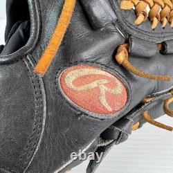 Gant de baseball DDP Rawlings Pro Model USA pour joueur de champ intérieur, main droite, noir, RG-6TI, vintage Japon