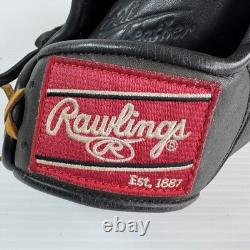 Gant de baseball DDP Rawlings Pro Model USA pour joueur de champ intérieur, main droite, noir, RG-6TI, vintage Japon