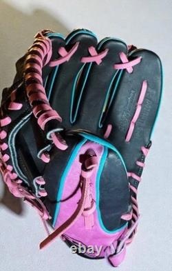 Gant de baseball Grace Glove Co 11,75 pouces Rose/Noir Infield OG (Croisé de lacet). Tout neuf.