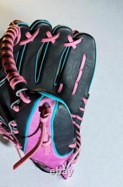 Gant de baseball Grace Glove Co 11,75 pouces Rose/Noir Infield OG (Croisé de lacet). Tout neuf.