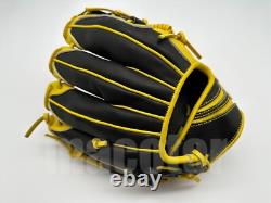 Gant de baseball Infield Japan Hi-Gold Pro Commande 11.5 pouces Jaune Noir H-Web RHT Gant de baseball Infield Japan Hi-Gold Pro Commande 11.5 pouces Jaune Noir H-Web RHT