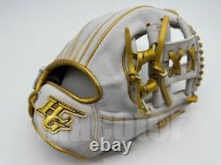 Gant de baseball Infield Japan Hi-Gold Pro Order 11.5 pouces Blanc Or H-Web RHT Neuf