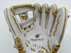 Gant de baseball Infield Japan Hi-Gold Pro Order 11.5 pouces Blanc Or H-Web RHT Neuf