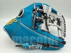 Gant de baseball Japan Hi-Gold Pro Order 11.5 pour le champ intérieur, couleur Sax bleu blanc, H-Web RHT SS