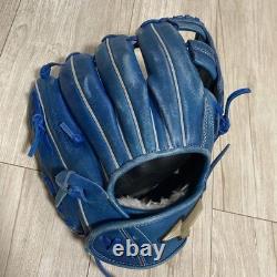 Gant de baseball Mizuno Global Elite bleu pour infield, balle en caoutchouc souple utilisée