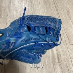 Gant de baseball Mizuno Global Elite bleu pour infield, balle en caoutchouc souple utilisée
